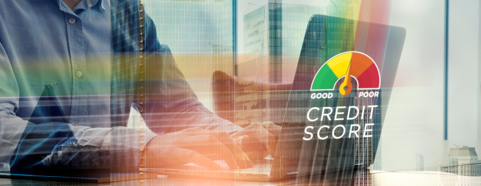 Credit Score Concept on Laptop